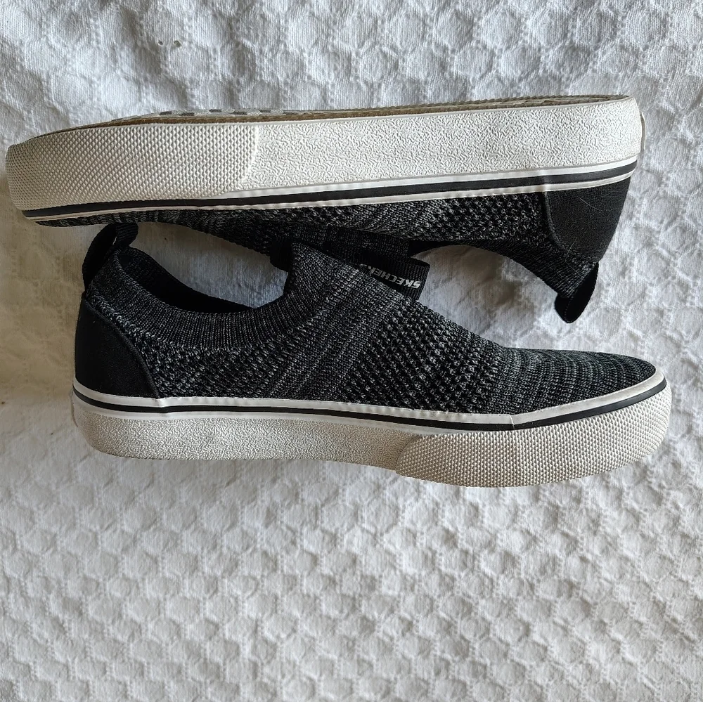 Skechers Air Cooled Memory Foam Black Slip-On Shoes Kid's Size 1